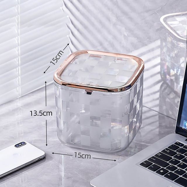 Clear Mini Trash Can
