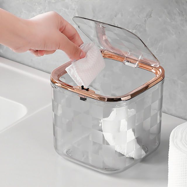 Clear Mini Trash Can