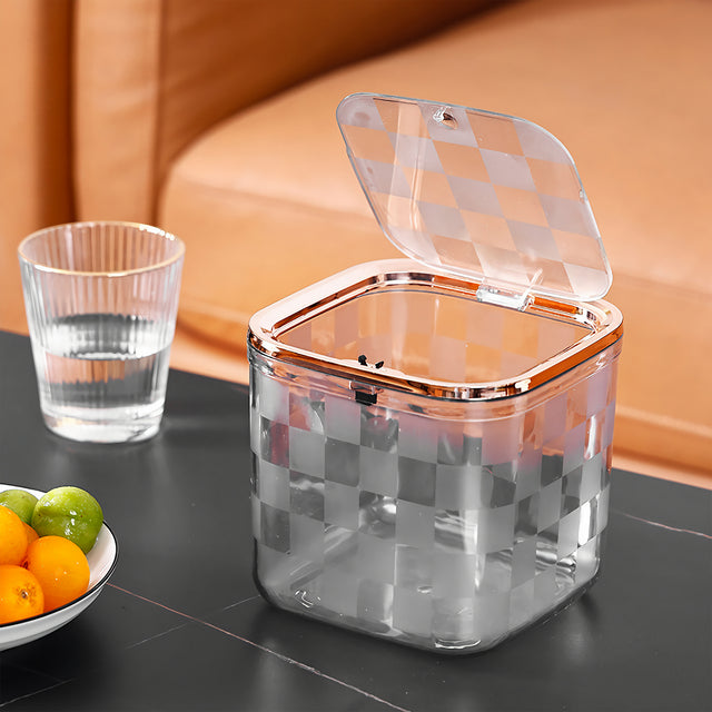 Clear Mini Trash Can