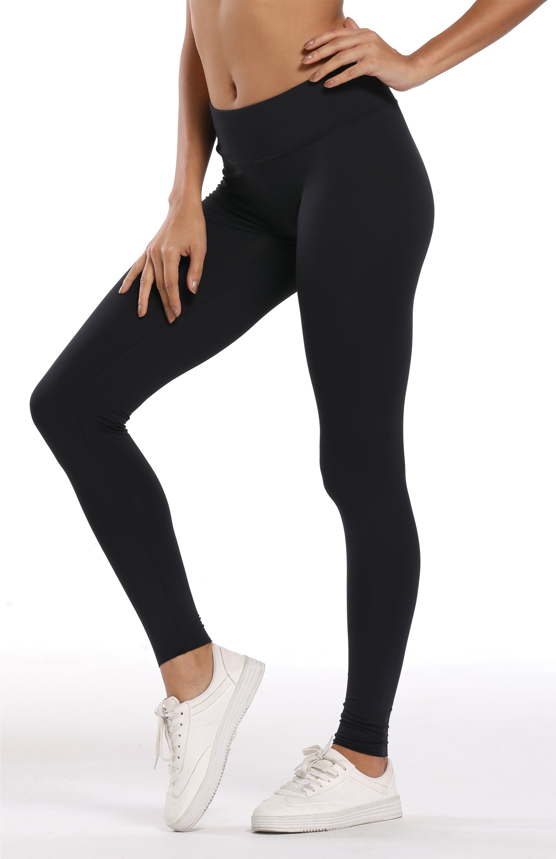 Buy STOP Black Solid Skinny Fit Polyester Blend Women's Formal Leggings
