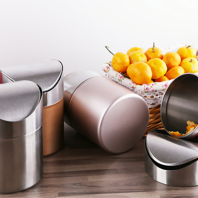 Stainless Steel Desktop Trash Can