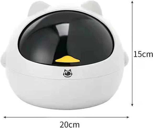 Space Cat Desktop Trash Can