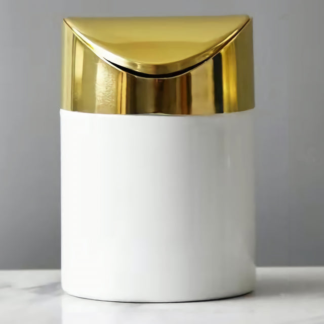 Stainless Steel Desktop Trash Can