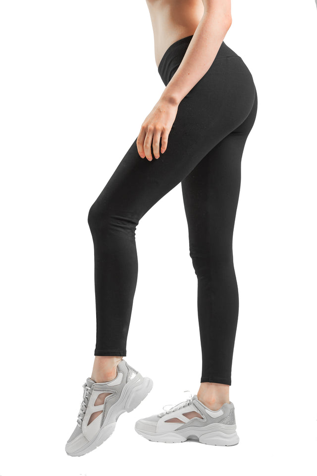 Mid Waist Cotton Leggings