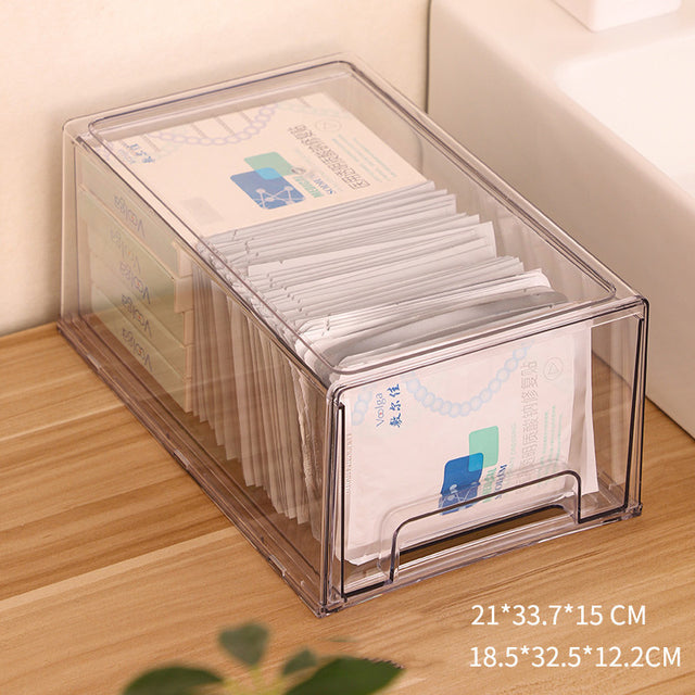 Desk Drawer Mask Storage Box Toilet Cosmetic Acrylic Organizer Rack